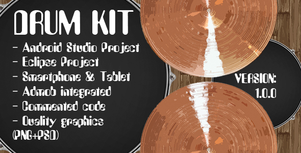 Drum Kit + Admob Ads (Android Studio + Eclipse)