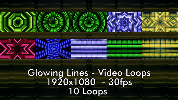 VideoHive Glowing Lines Video Loops 17438352 VideoHive Glowing Lines Video Loops 17438352