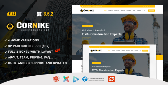 Cornike - Joomla Construction Business Template