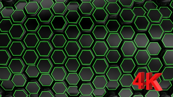 VideoHive Animated Black Honeycombs 17444017 VideoHive Animated Black Honeycombs 17444017
