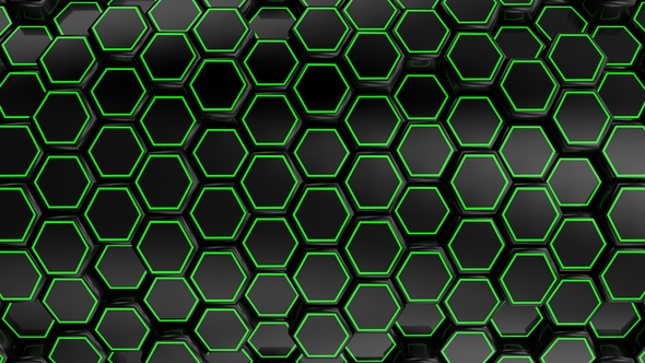 VideoHive Animated Black Honeycombs 17444022 VideoHive Animated Black Honeycombs 17444022