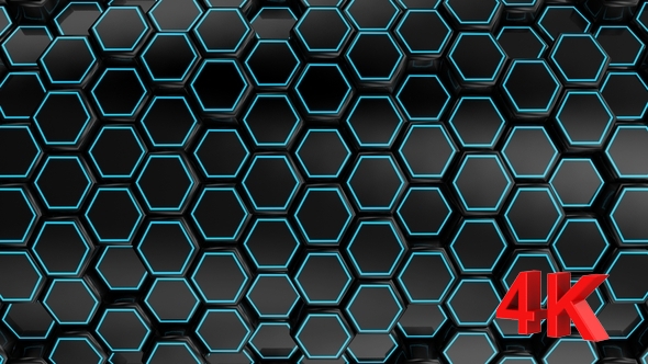 VideoHive Animated Black Honeycombs 17444026 VideoHive Animated Black Honeycombs 17444026