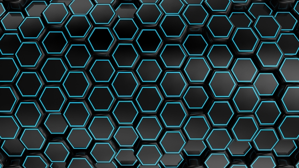 VideoHive Animated Black Honeycombs 17444030 VideoHive Animated Black Honeycombs 17444030