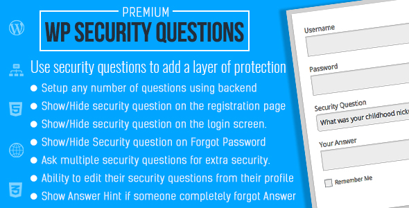 Security Questions Plugin for WordPress