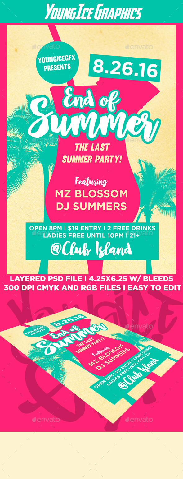 End of Summer Flyer Template