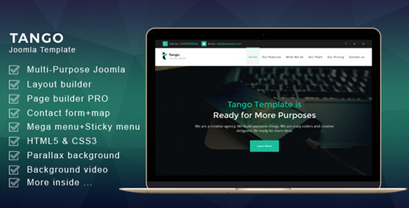 Tango - Joomla Multi-Purpose Landing Page