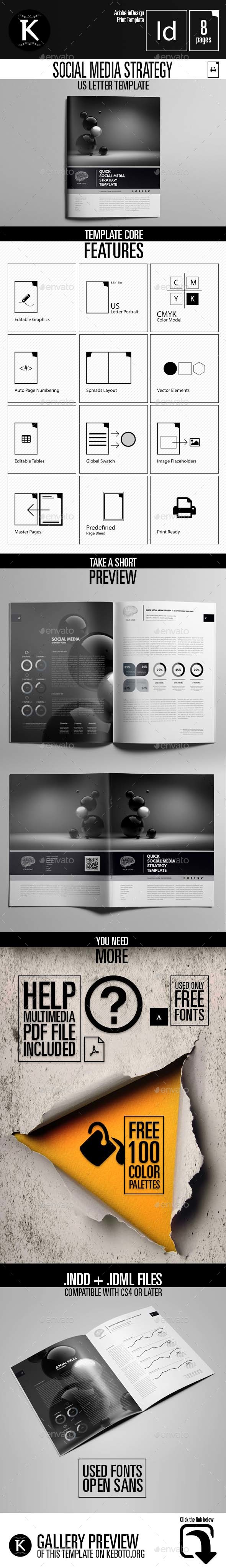 Graphicriver Social Media Strategy US Letter Template 12815197