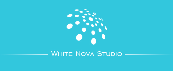 White nova studio banner