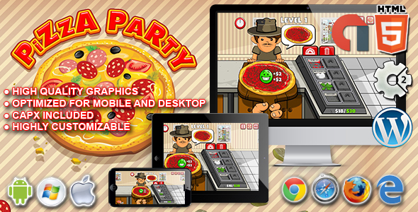 Pizza Party - HTML5 Construct Game