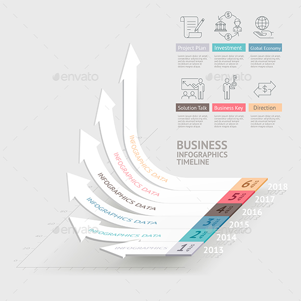 Business Arrows Infographics Template.