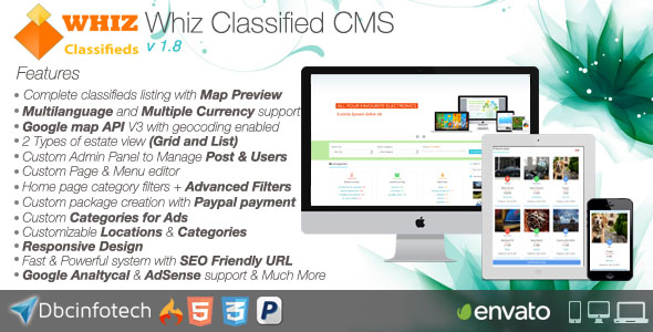 WhizClassified - Classifieds CMS