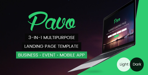 Pavo - Multipurpose Landing Page Template