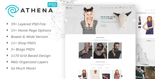 Athena - Fashion eCommerce PSD Template