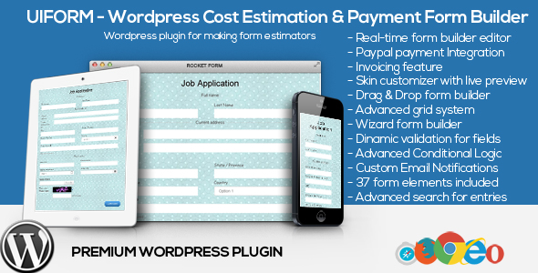 Uiform Wordpress Cost Estimation Payment Form Builder By Softdiscover Wp Cost Estimation Payment Forms Builder Templates