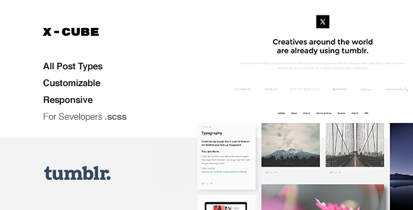 X-Cube Portfolio, Grid-Based Tumblr Theme