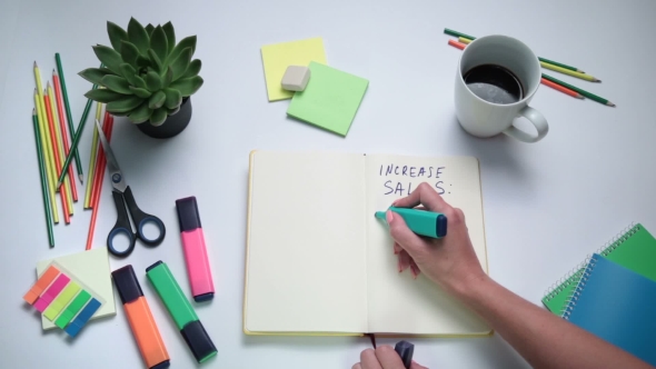 Human Hand Writing Steps To Increase Sales by stusya | VideoHive