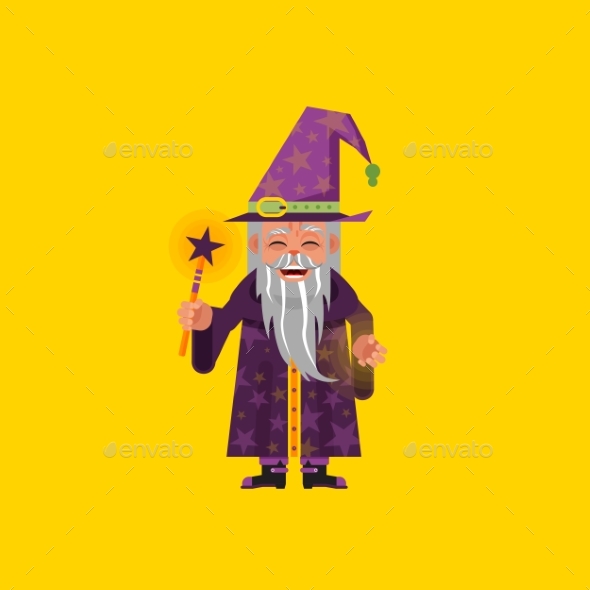 Illustration a Magician Character for Halloween