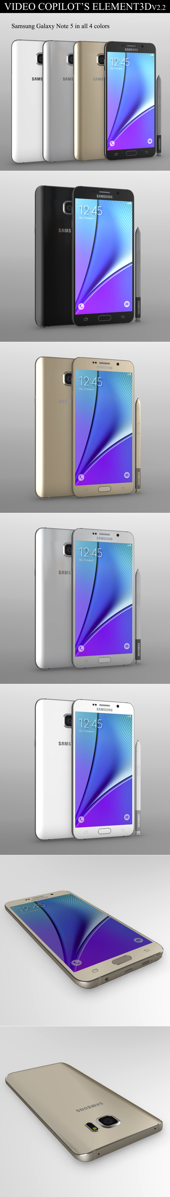 Element3D - Samsung Galaxy Note 5 - 3DOcean Item for Sale