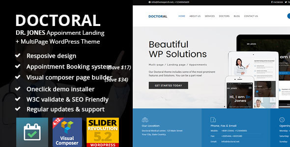 Doctoral Appointment Multipage | Landing Page Theme