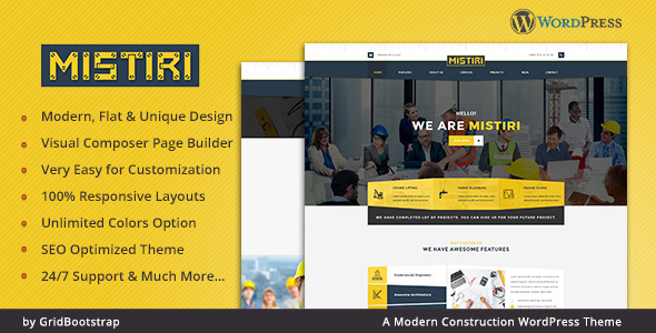 Mistiri - Construction Company Theme