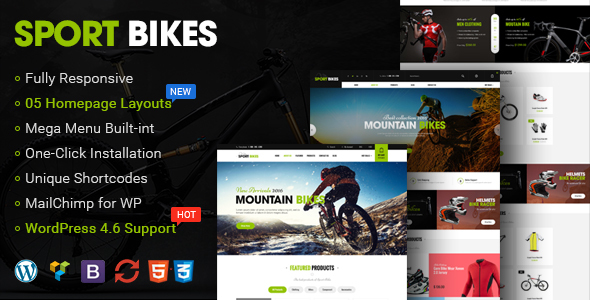 Sportbikes - Responsive WooCommerce WordPress Theme