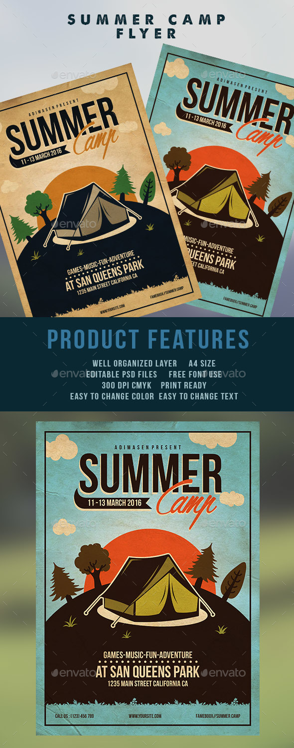 Summer Camp Flyer Template