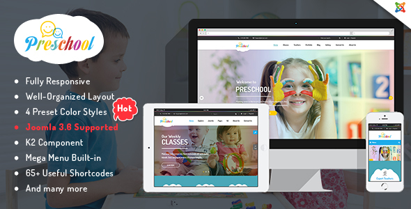 Preschool - Children Education Joomla Template for Kindergarten, Child Care Centers