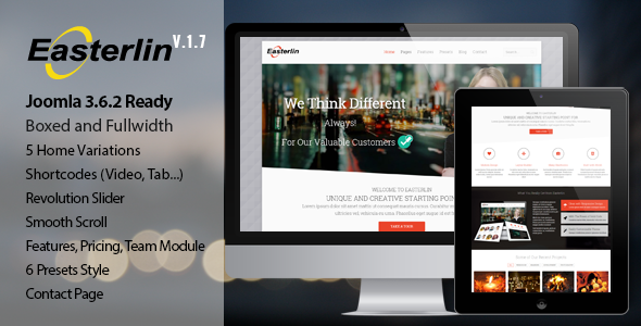 Easterlin - Responsive Joomla Business Template