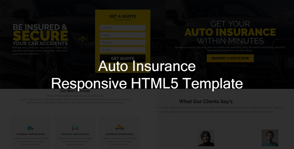 Jr. Auto Insurance - Landing Page HTML5 Bootstrap Template