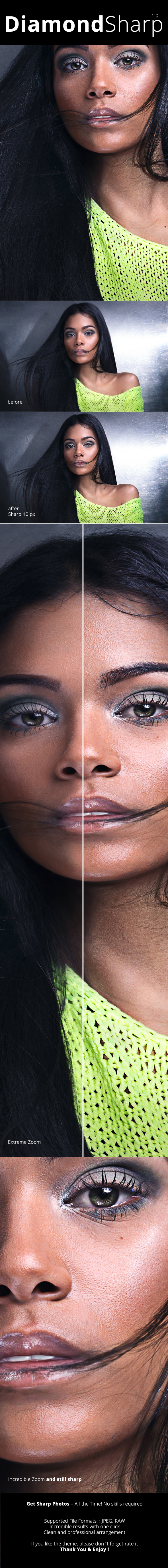 Graphicriver Diamond Sharp Photoshop Action 17752719