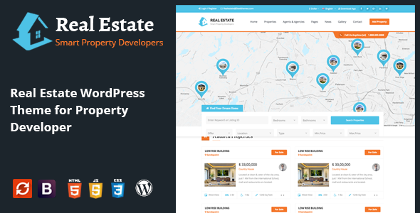 Real Estate IDX Property Booking Real Estate and Rental WordPress Theme
