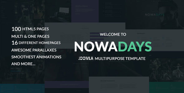 NowaDays - Multipurpose One/Multipage Creative Agency Joomla Theme