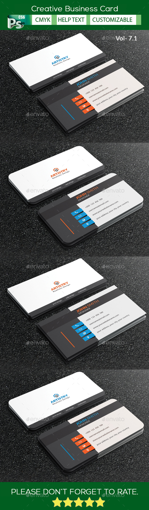 Graphicriver Creative Business Card V.7.1 12836545