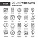 Business and Finance Flat Line Web Icons 