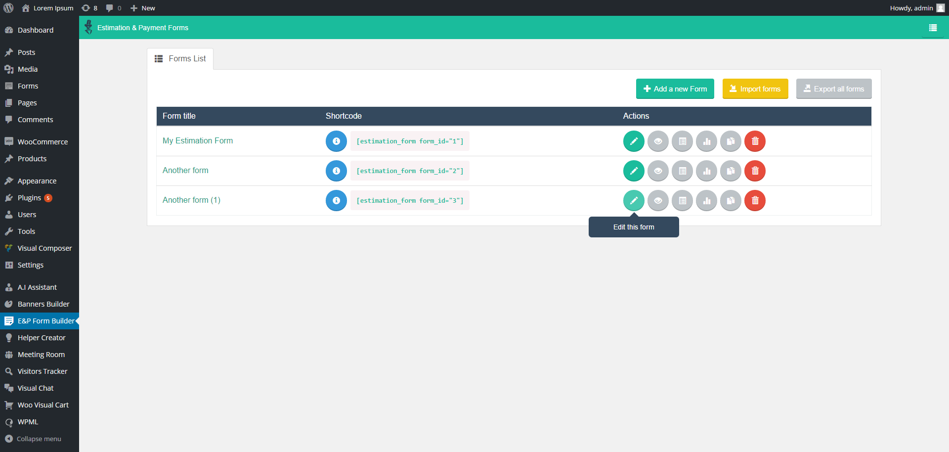 Wp Cost Estimation Payment Forms Builder By Loopus Codecanyon Wp Cost Estimation Payment Forms Builder Templates