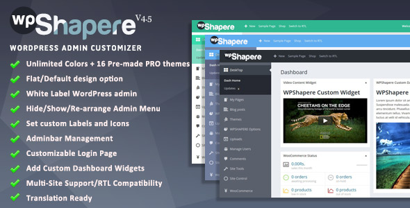 Wordpress Admin Theme - WPShapere - CodeCanyon Item for Sale