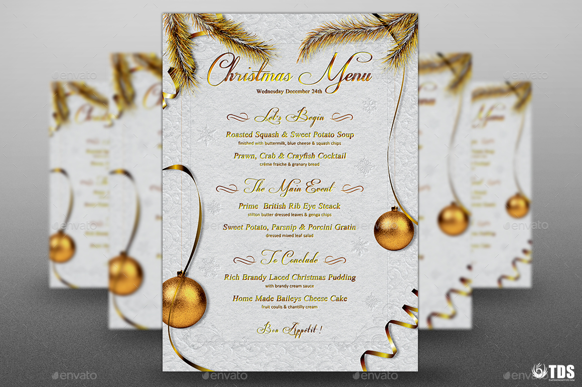 Christmas Menu Template V1 by lou606 | GraphicRiver