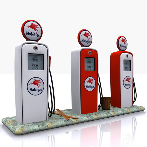 3docean Gas Pump Mobilgas 17809915
