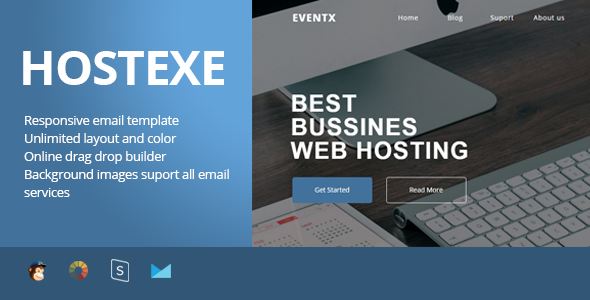 Themeforest Hostx - Hosting Responsive Email Template + StampReady Builder 16702689