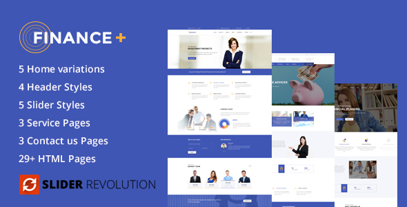 Themeforest Finance+ - Business and Finance Corporate HTML5 Template 17404334