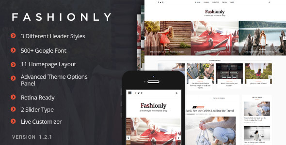 Fashionly - Fashion Blog Theme