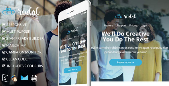 Themeforest Rudal - Responsive Email Template + Bonus 17496071