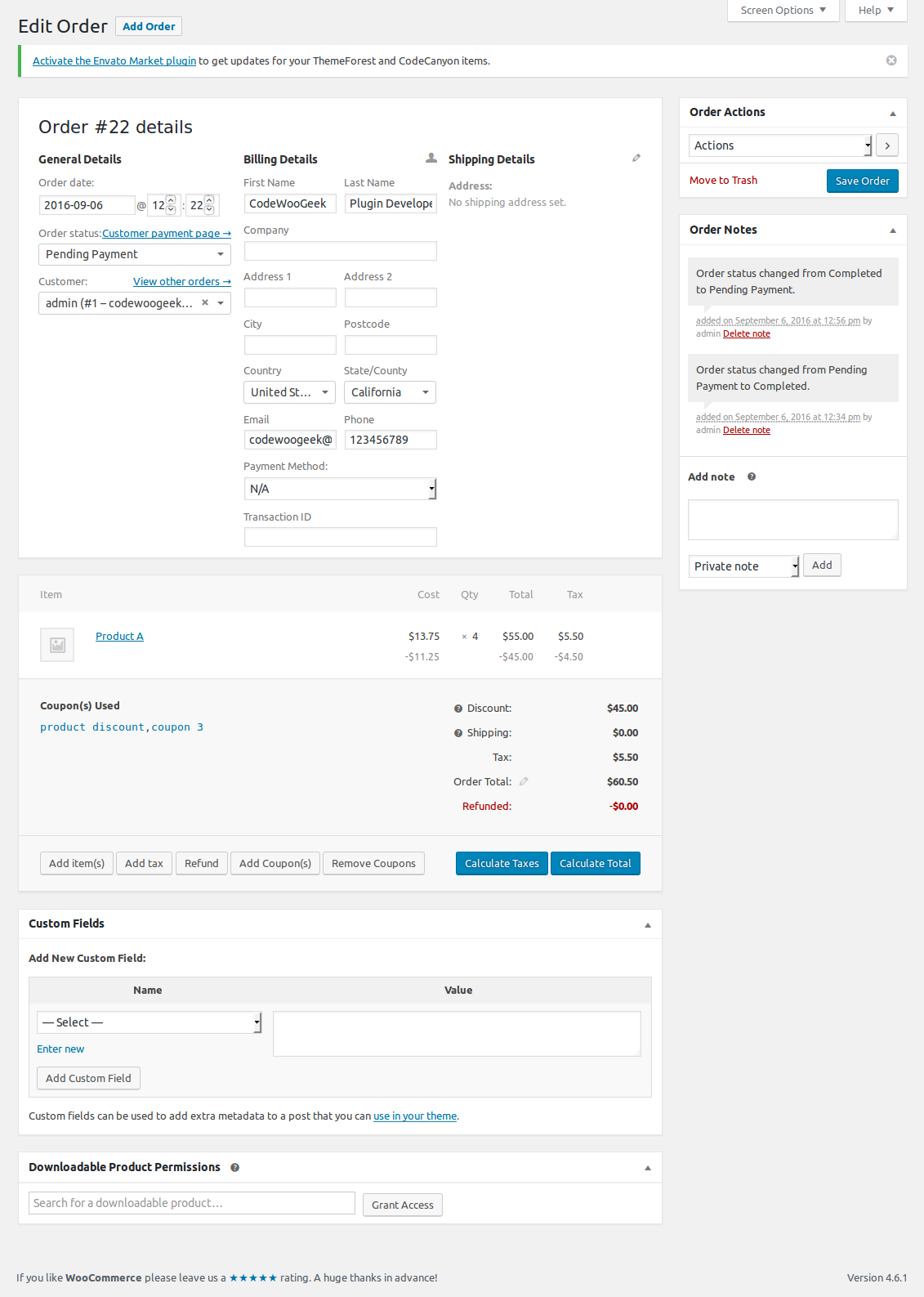 Apply coupons woocommerce