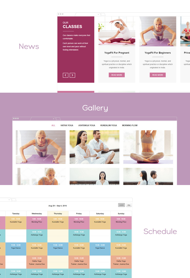YogaTime - Sport, Fitness and Yoga Onepage HTML Template - 1