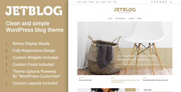 Jetblog - Clean & Simple WordPress Blog Theme