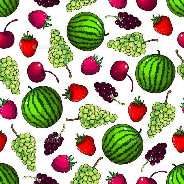 Fruits Seamless Pattern Wallpaper Background