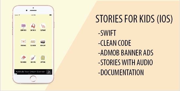 Stories for Kids - iOS Swift Xcode App with Admob
