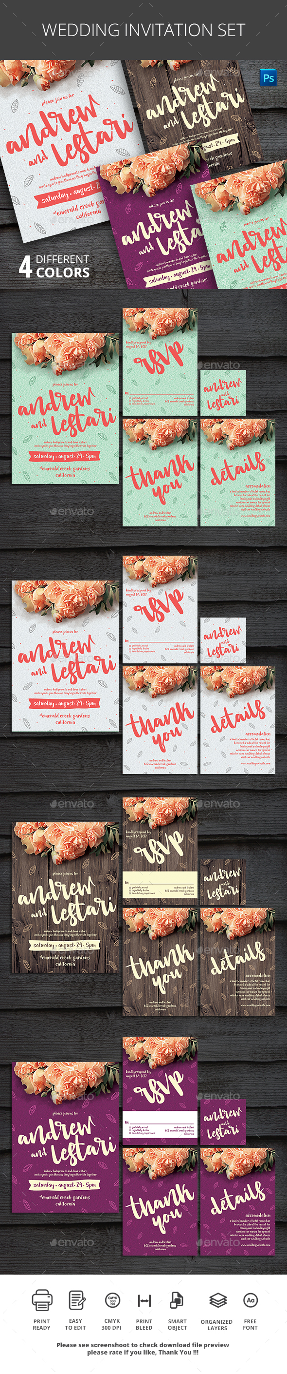 Wedding Invitation Set