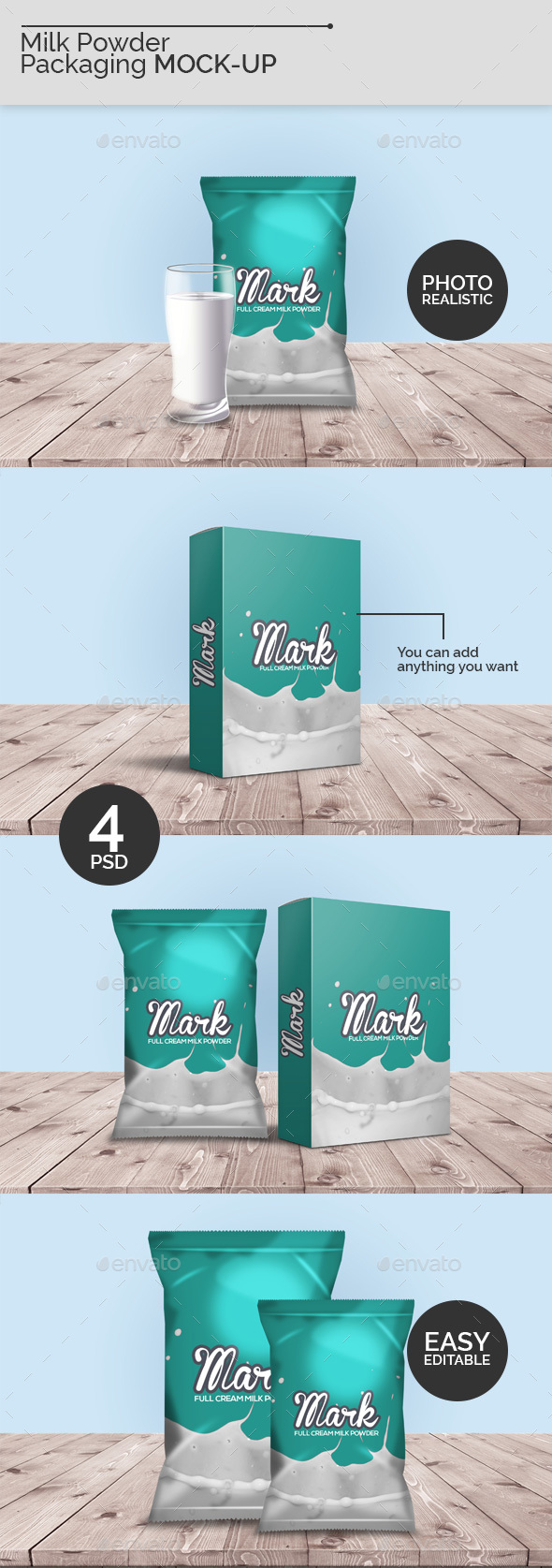 Milk Powder Packaging Mock-Up