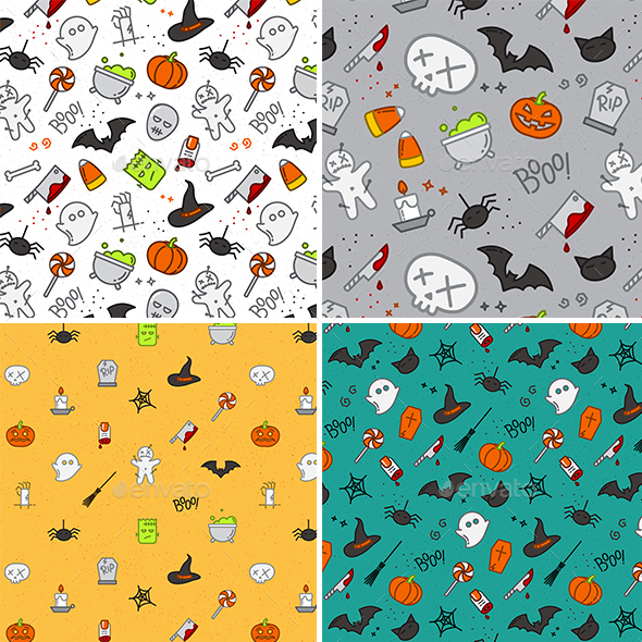Set Halloween Patterns